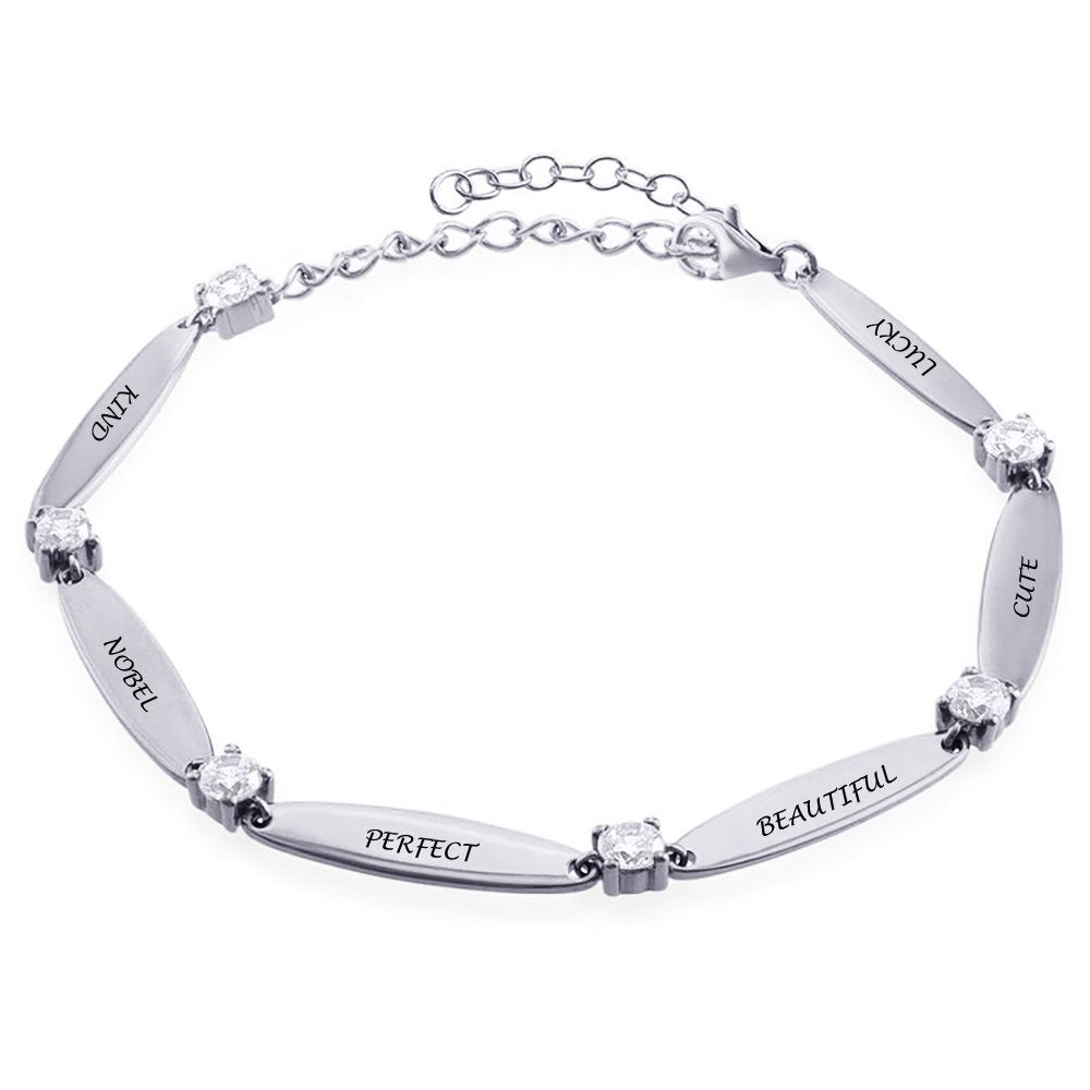 WEPRINTMEBraceletsCustom Text Diamond Bracelet