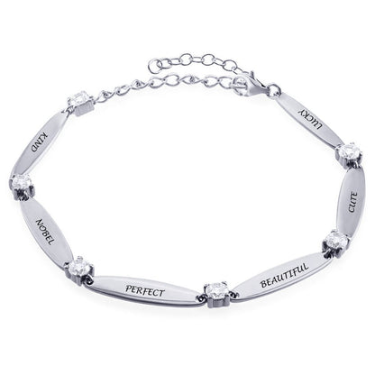 WEPRINTMEBraceletsCustom Text Diamond Bracelet