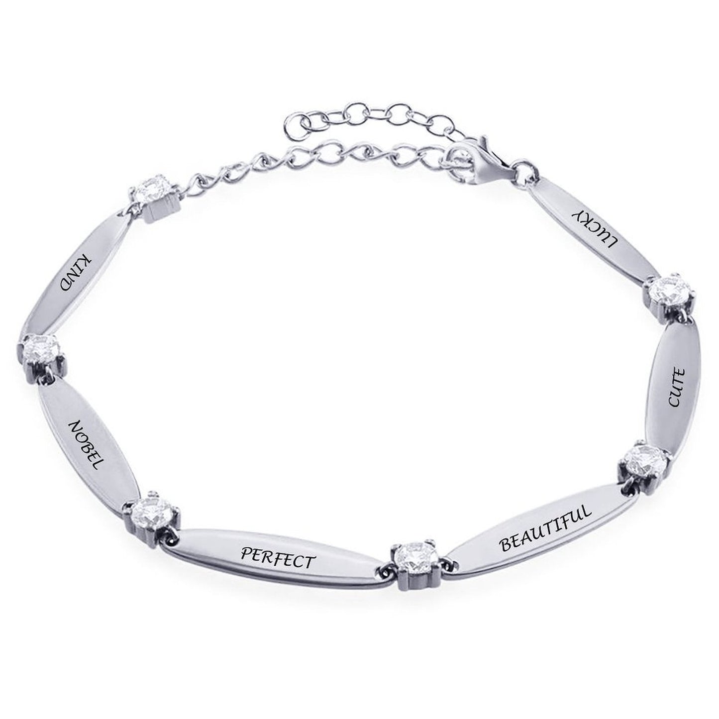 WEPRINTMEBraceletsCustom Text Diamond Bracelet
