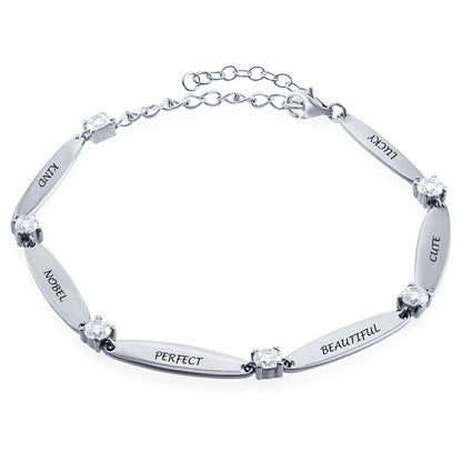 WEPRINTMEBraceletsCustom Text Diamond Bracelet