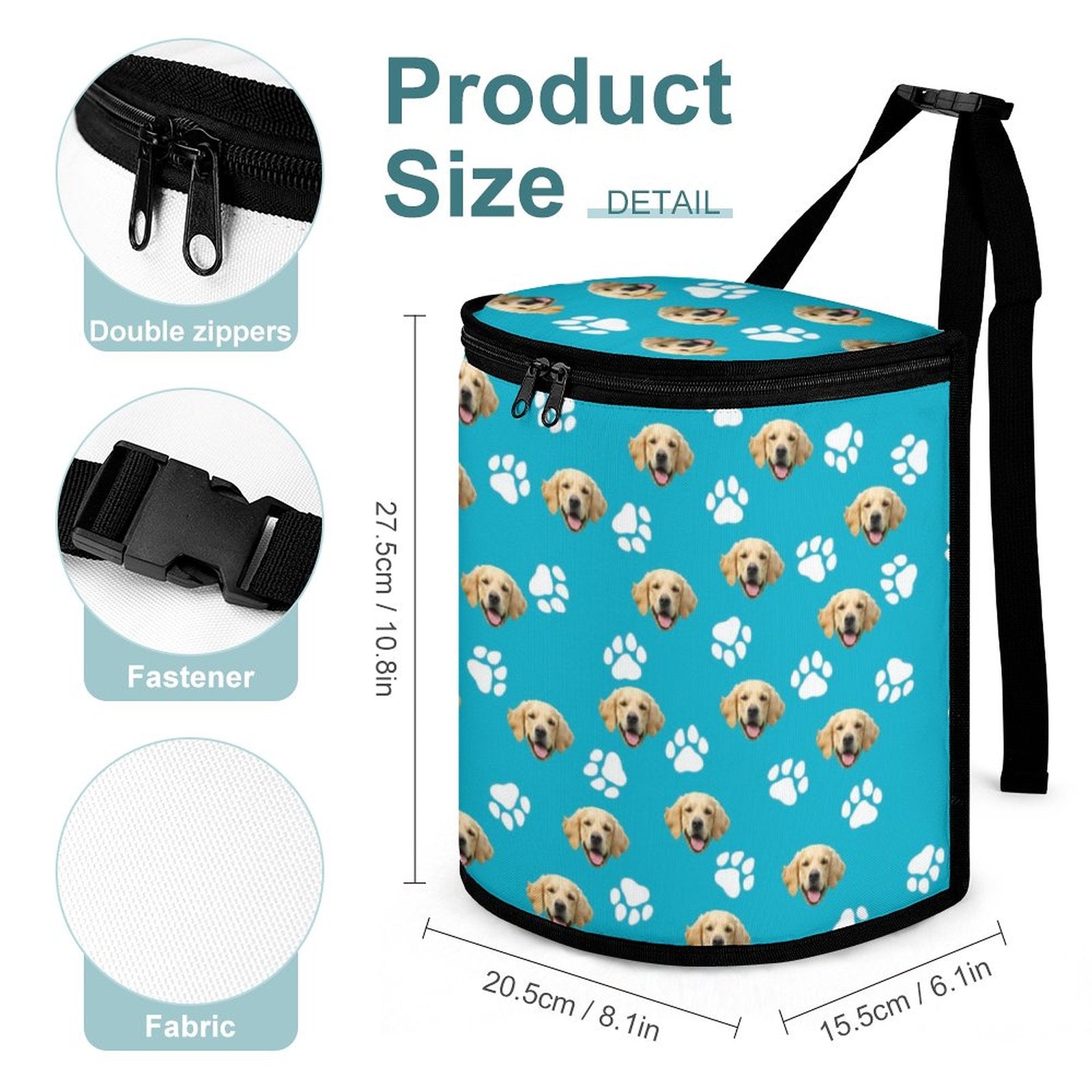 WEPRINTMECar BagCustom Pet Face Car Portable Storage Bag