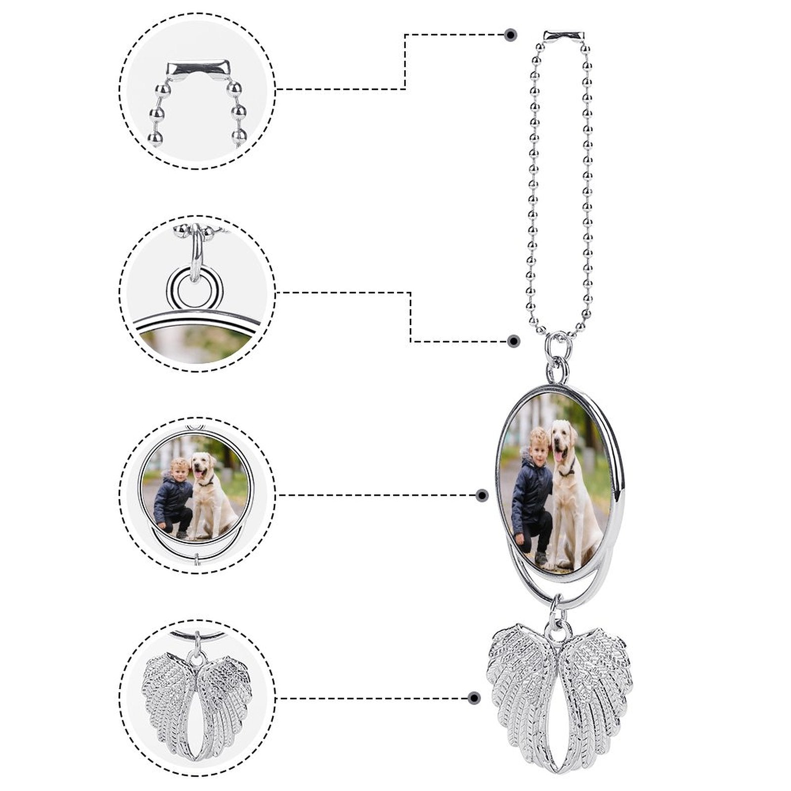 WEPRINTMECar PendantCustom Photo Car Pendant