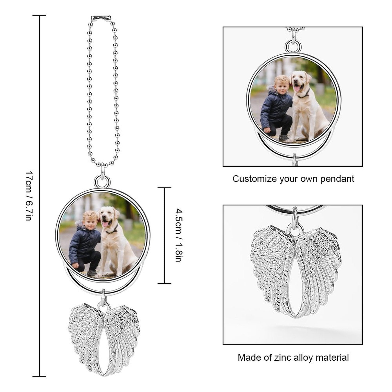 WEPRINTMECar PendantCustom Photo Car Pendant