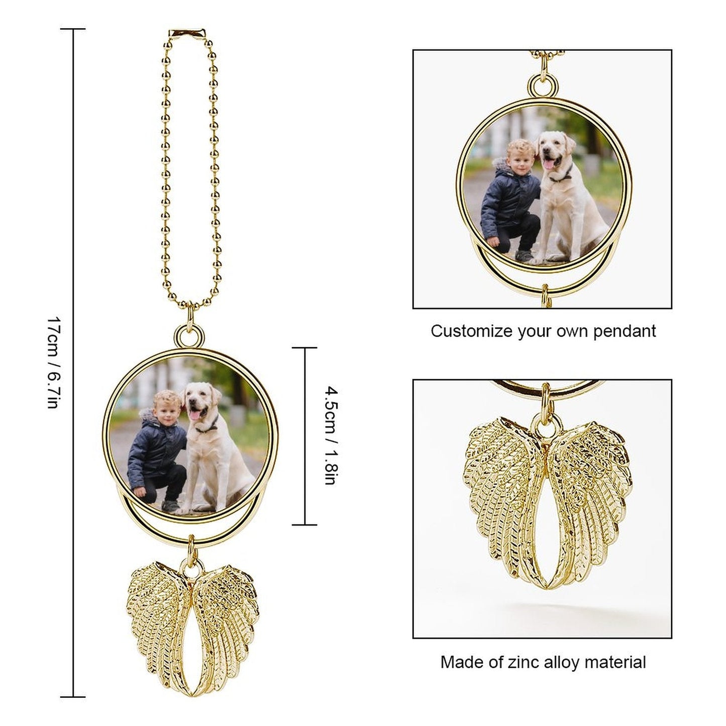 WEPRINTMECar PendantCustom Photo Car Pendant