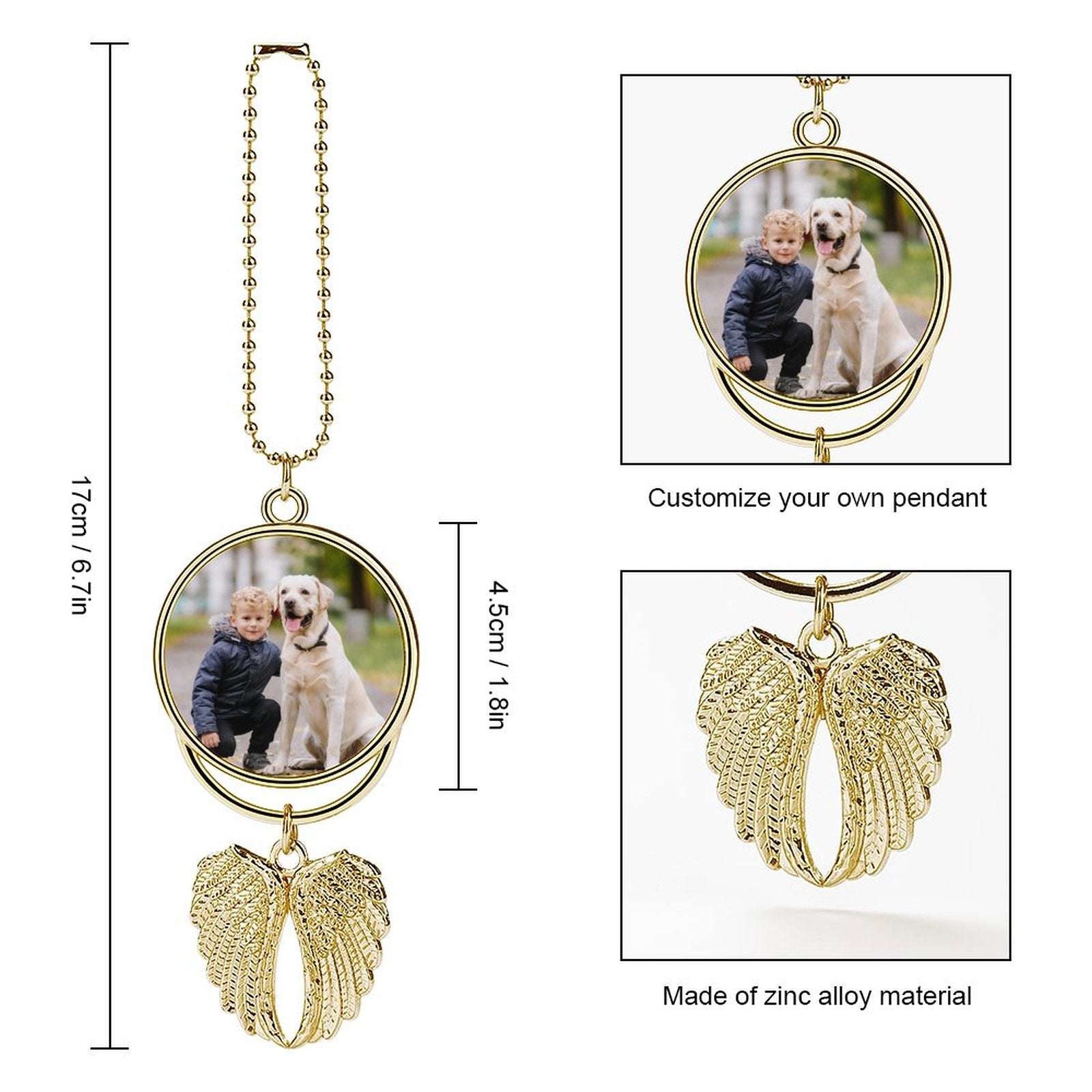 WEPRINTMECar PendantCustom Photo Car Pendant