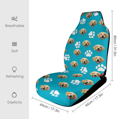 WEPRINTMECar Seat CoverCustom Pet Face Car Seat Cover