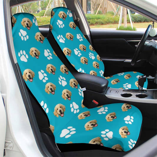 WePrintMeCar Seat CoverCustom Pet Face Car Seat Cover