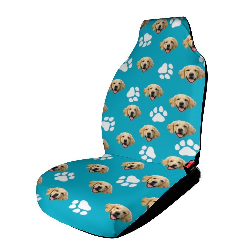 WEPRINTMECar Seat CoverCustom Pet Face Car Seat Cover