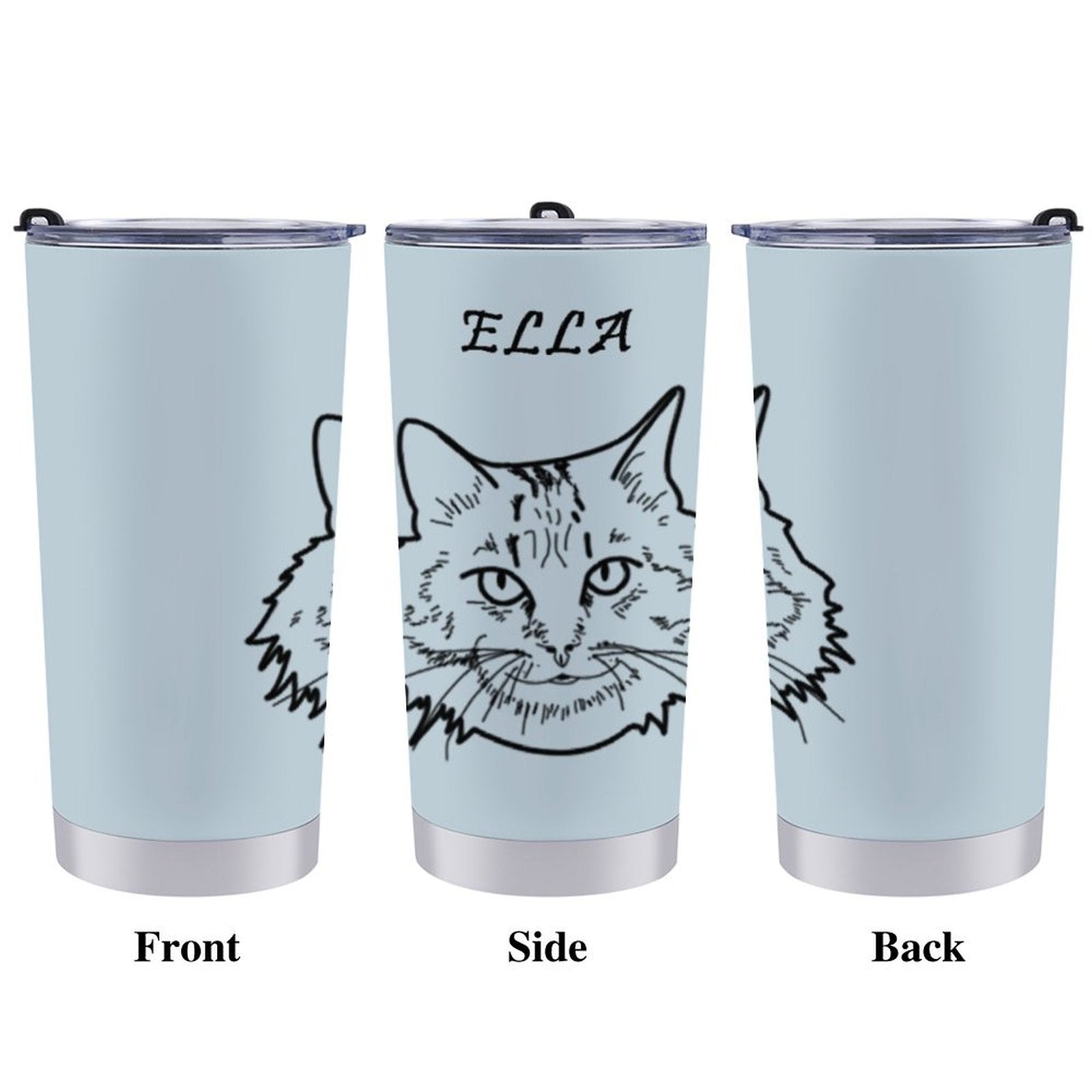 WEPRINTMECup&MugCustom Pet Face and Name Handdraw Face Travel Mug
