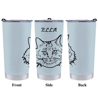 WEPRINTMECup&MugCustom Pet Face and Name Handdraw Face Travel Mug