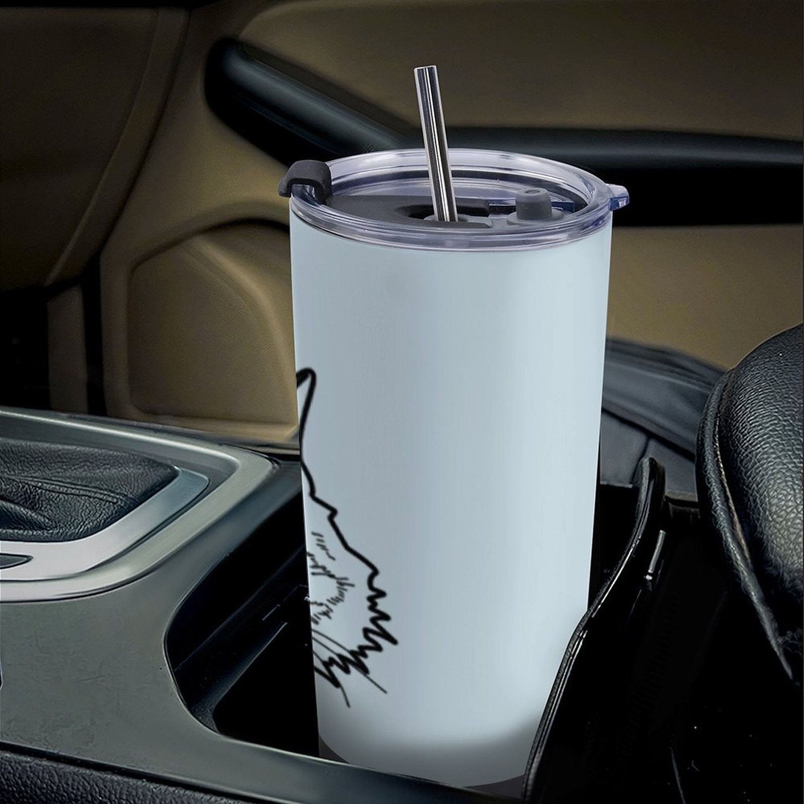 WEPRINTMECup&MugCustom Pet Face and Name Handdraw Face Travel Mug