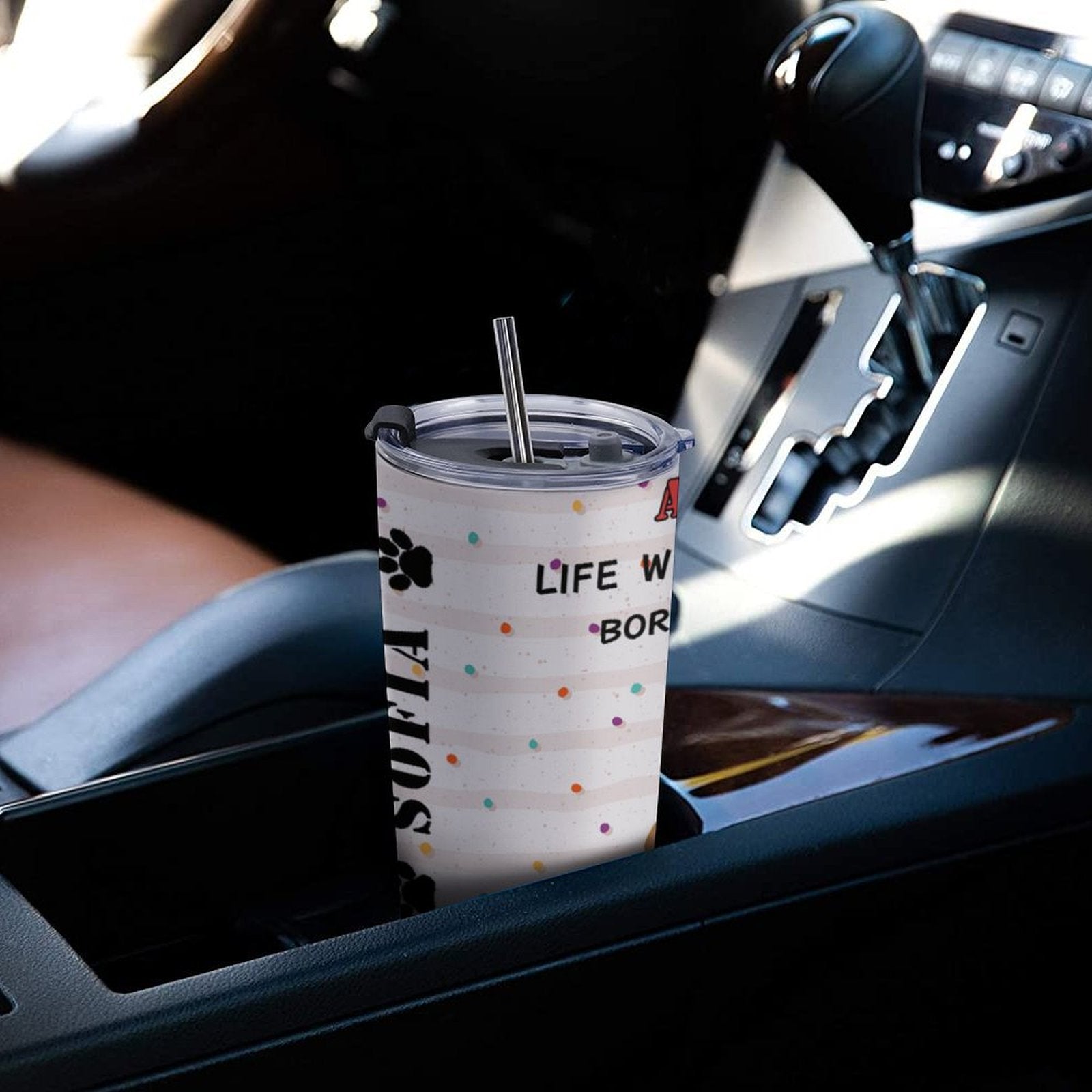WEPRINTMECup&MugCustom Pet Face Borning Without You Travel Mug