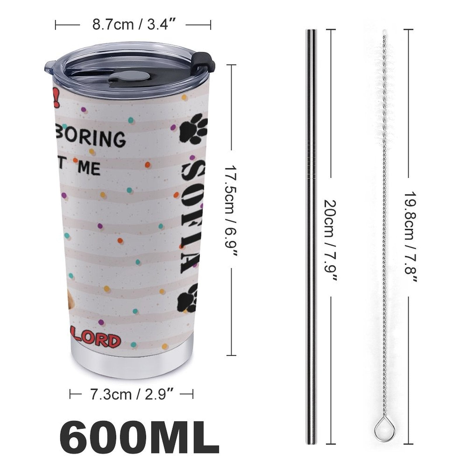 WEPRINTMECup&MugCustom Pet Face Borning Without You Travel Mug
