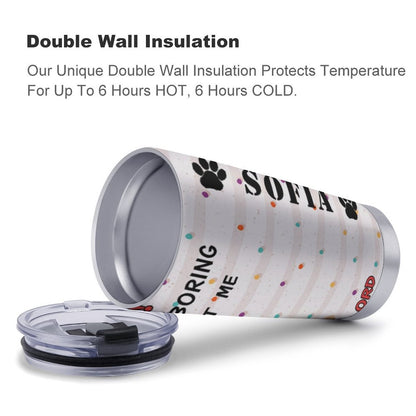 WEPRINTMECup&MugCustom Pet Face Borning Without You Travel Mug