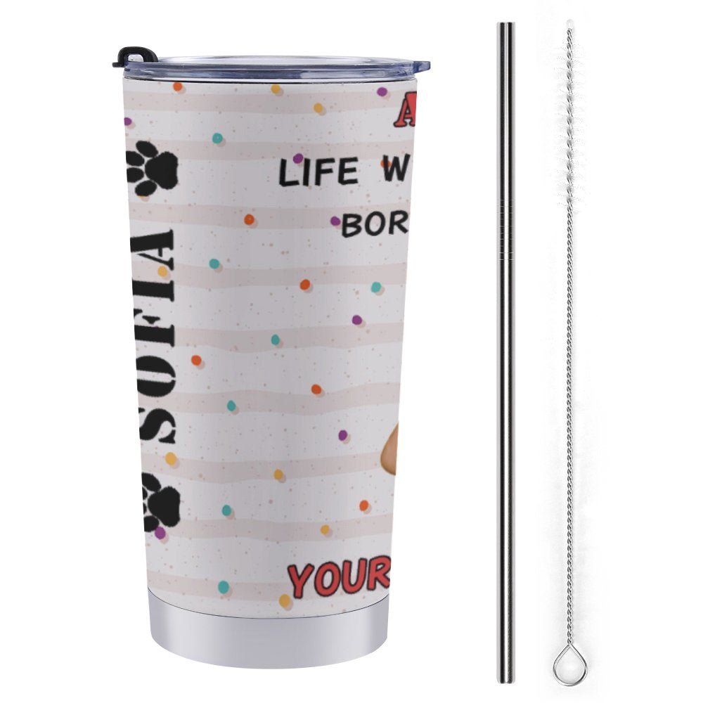 WEPRINTMECup&MugCustom Pet Face Borning Without You Travel Mug