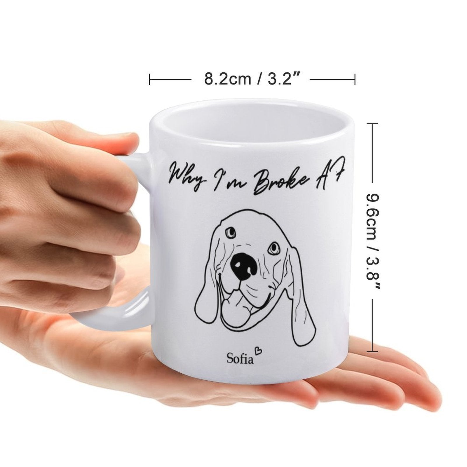 WEPRINTMECup&MugCustom Pet Handdraw Pet Mug