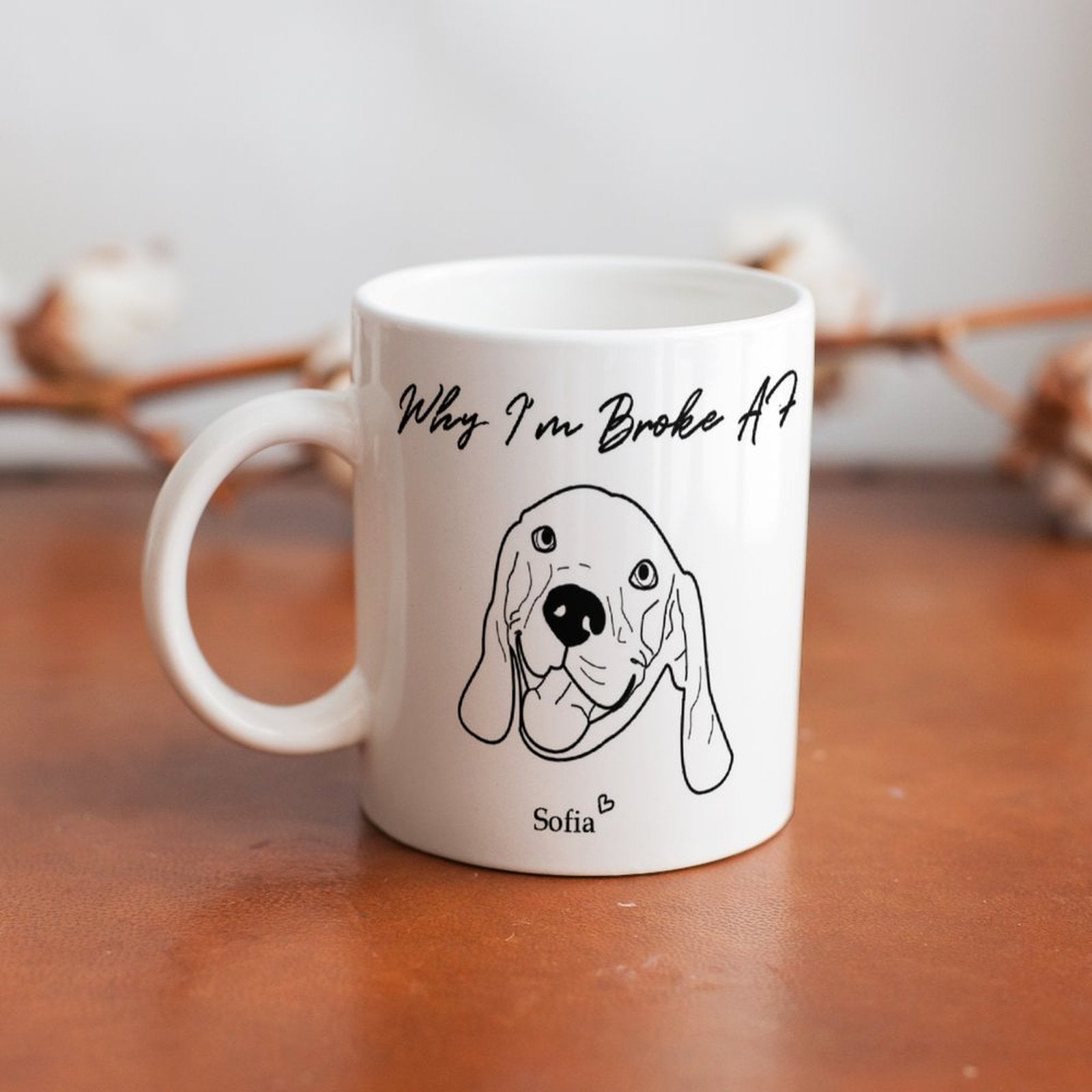 WEPRINTMECup&MugCustom Pet Handdraw Pet Mug