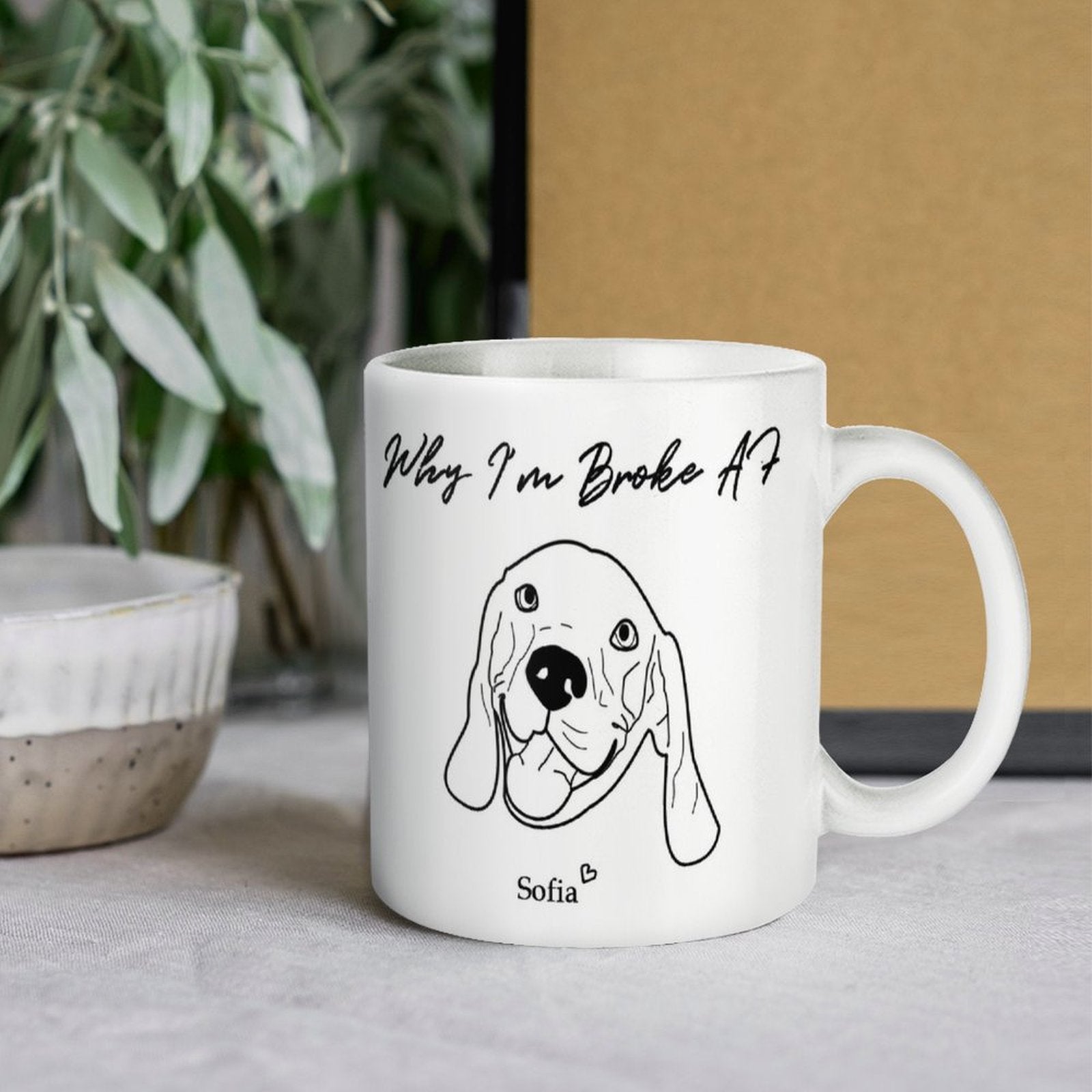 WEPRINTMECup&MugCustom Pet Handdraw Pet Mug