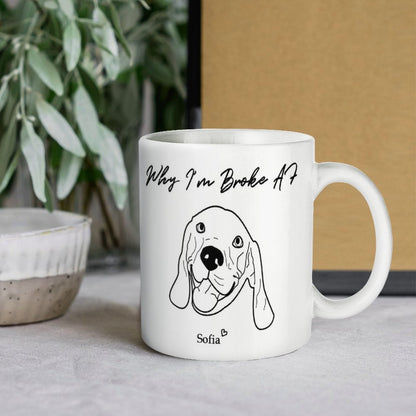 WEPRINTMECup&MugCustom Pet Handdraw Pet Mug