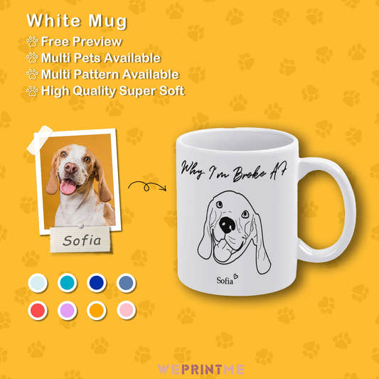 WePrintMeCup&MugCustom Pet Handdraw Pet Mug