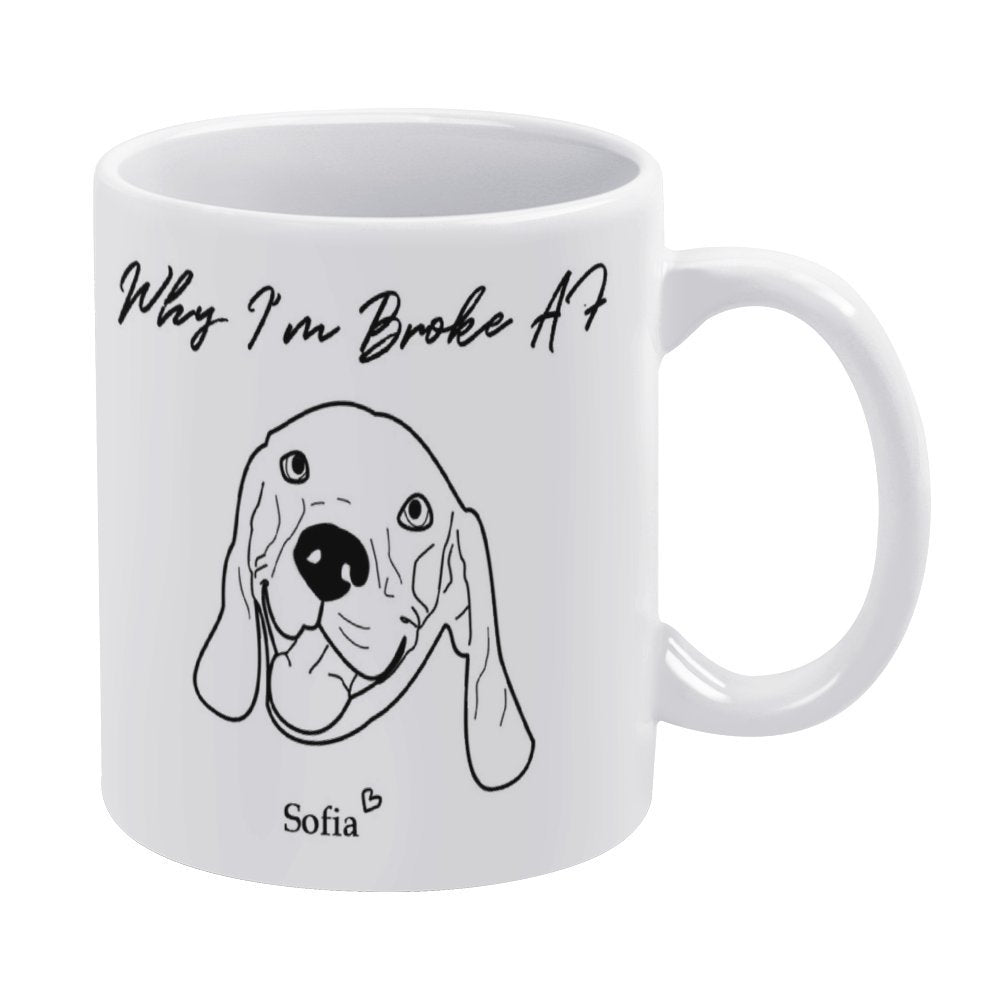 WEPRINTMECup&MugCustom Pet Handdraw Pet Mug