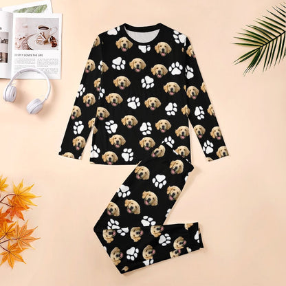 WEPRINTMECustom Pet Face Men's Long Pajama Set