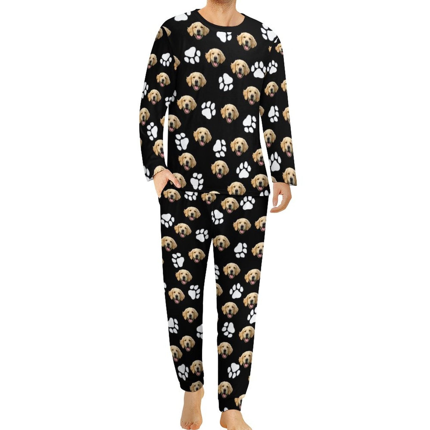 WEPRINTMECustom Pet Face Men's Long Pajama Set