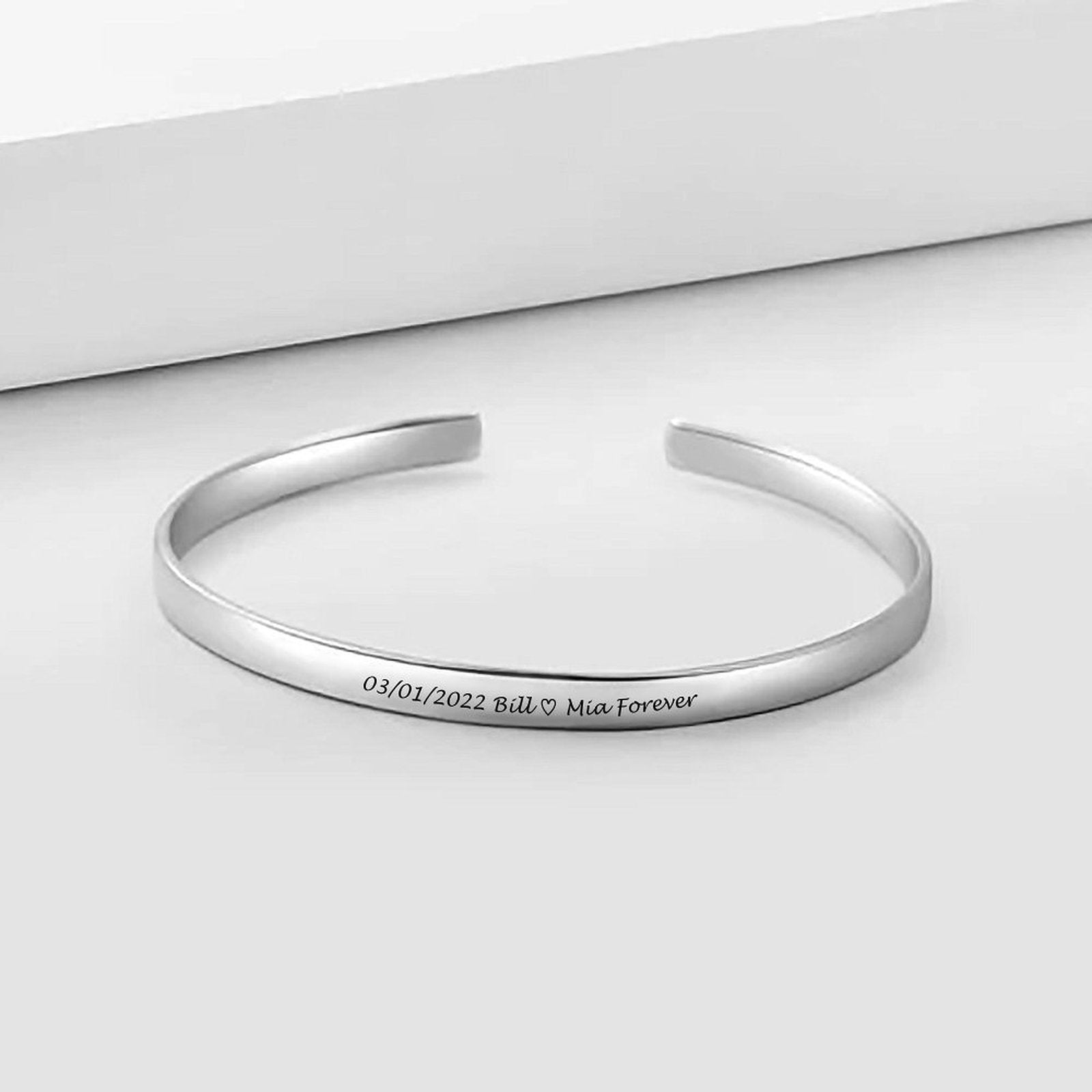 WEPRINTMECustom Text Simple Open Bracelet