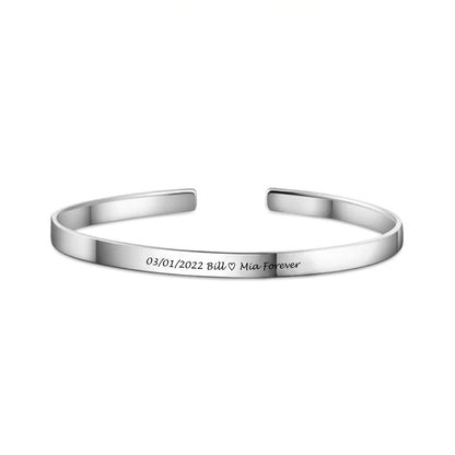 WEPRINTMECustom Text Simple Open Bracelet
