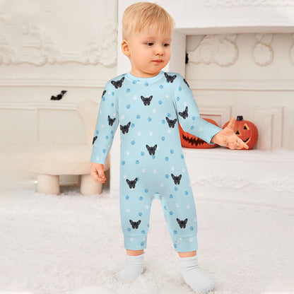 Custom Pet Face Pets Paws Baby Romper-WEPRINTME-7