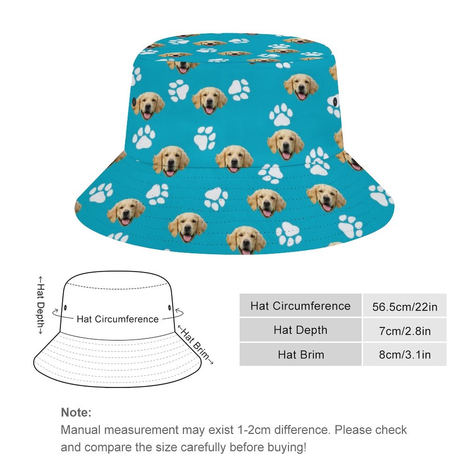 WEPRINTMEHatCustom Pet Face Fisherman's Hat