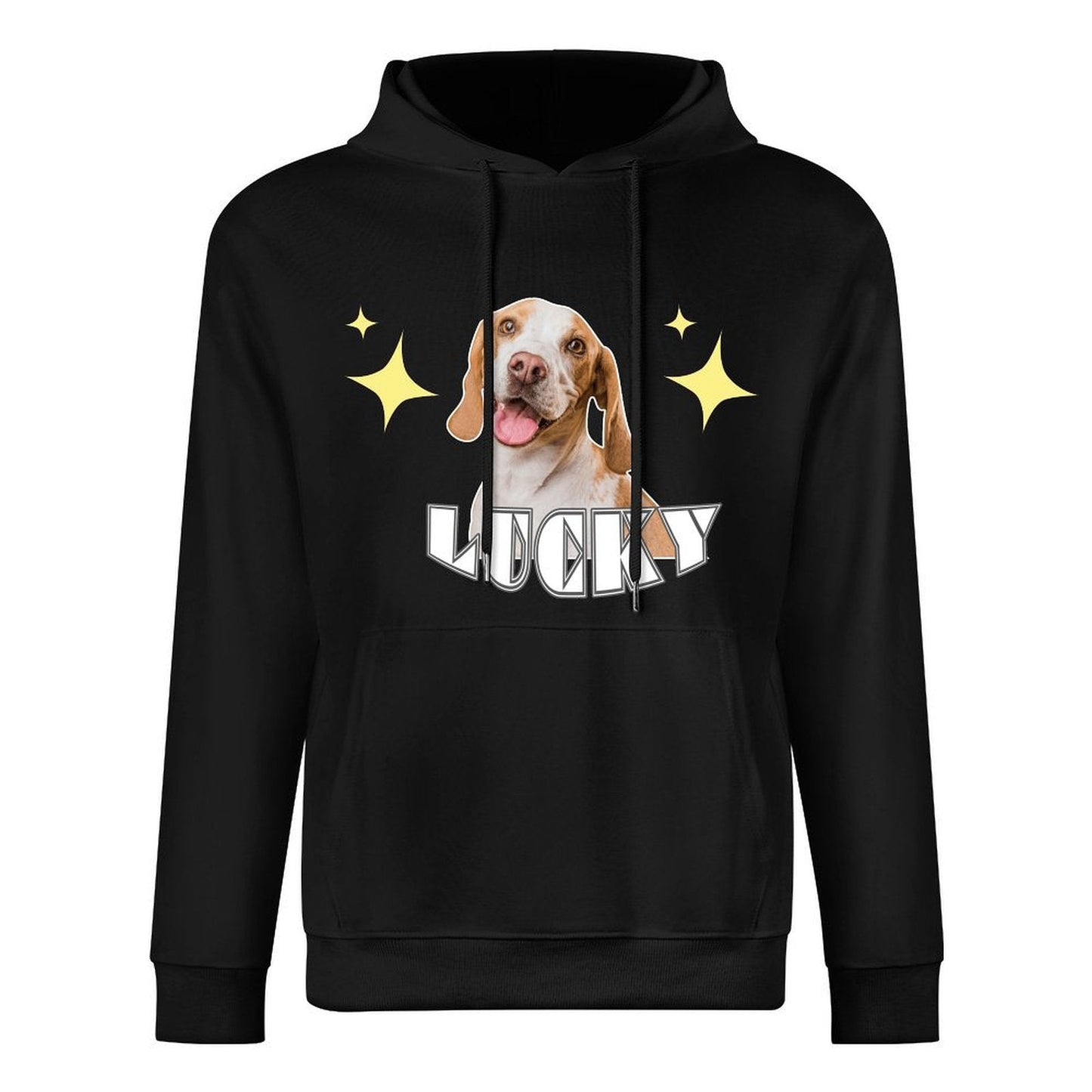 WEPRINTMEHoodieCustom Pet and Name Stars Unisex Cotton Hoodie