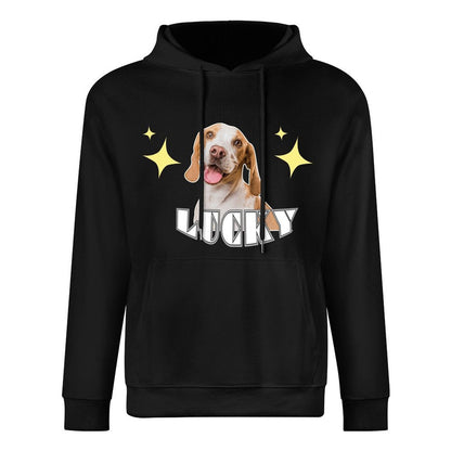 WEPRINTMEHoodieCustom Pet and Name Stars Unisex Cotton Hoodie