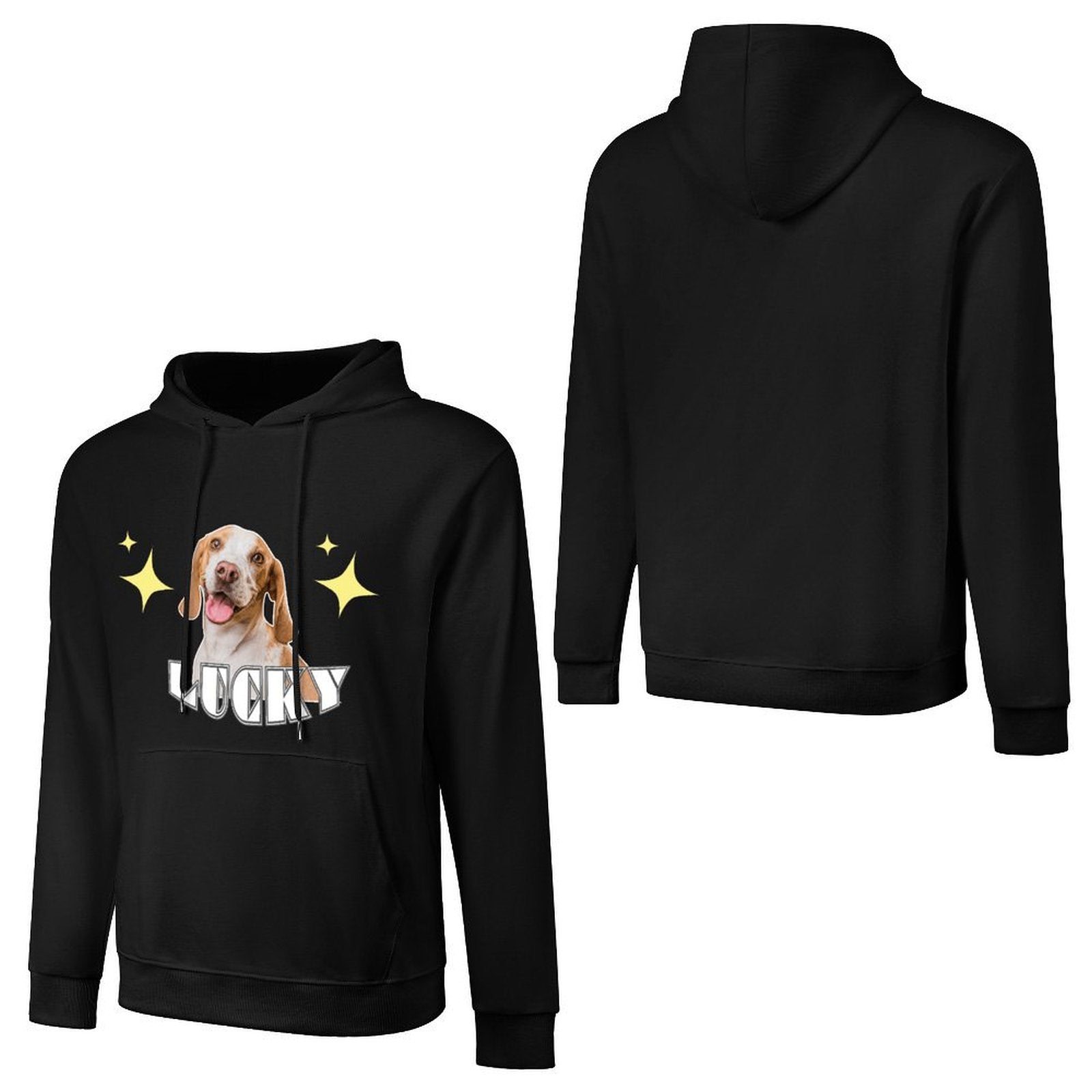 WEPRINTMEHoodieCustom Pet and Name Stars Unisex Cotton Hoodie