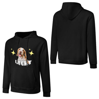 WEPRINTMEHoodieCustom Pet and Name Stars Unisex Cotton Hoodie