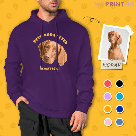 WePrintMeHoodieCustom Pet Face Always Love Unisex Cotton Hoodie