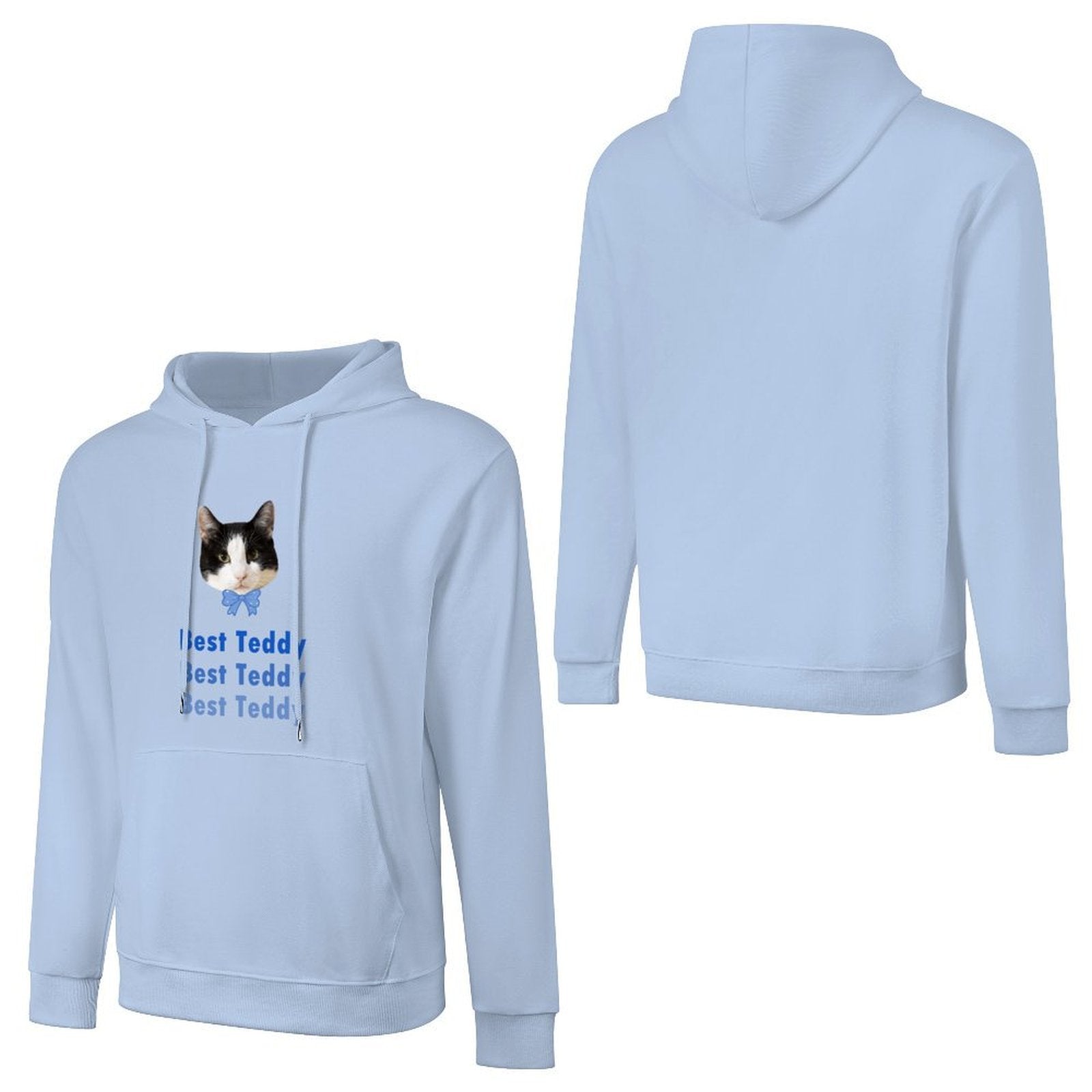 WEPRINTMEHoodieCustom Pet Face and Name Bow Tie Unisex Cotton Hoodie