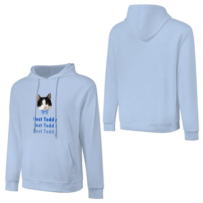 WEPRINTMEHoodieCustom Pet Face and Name Bow Tie Unisex Cotton Hoodie