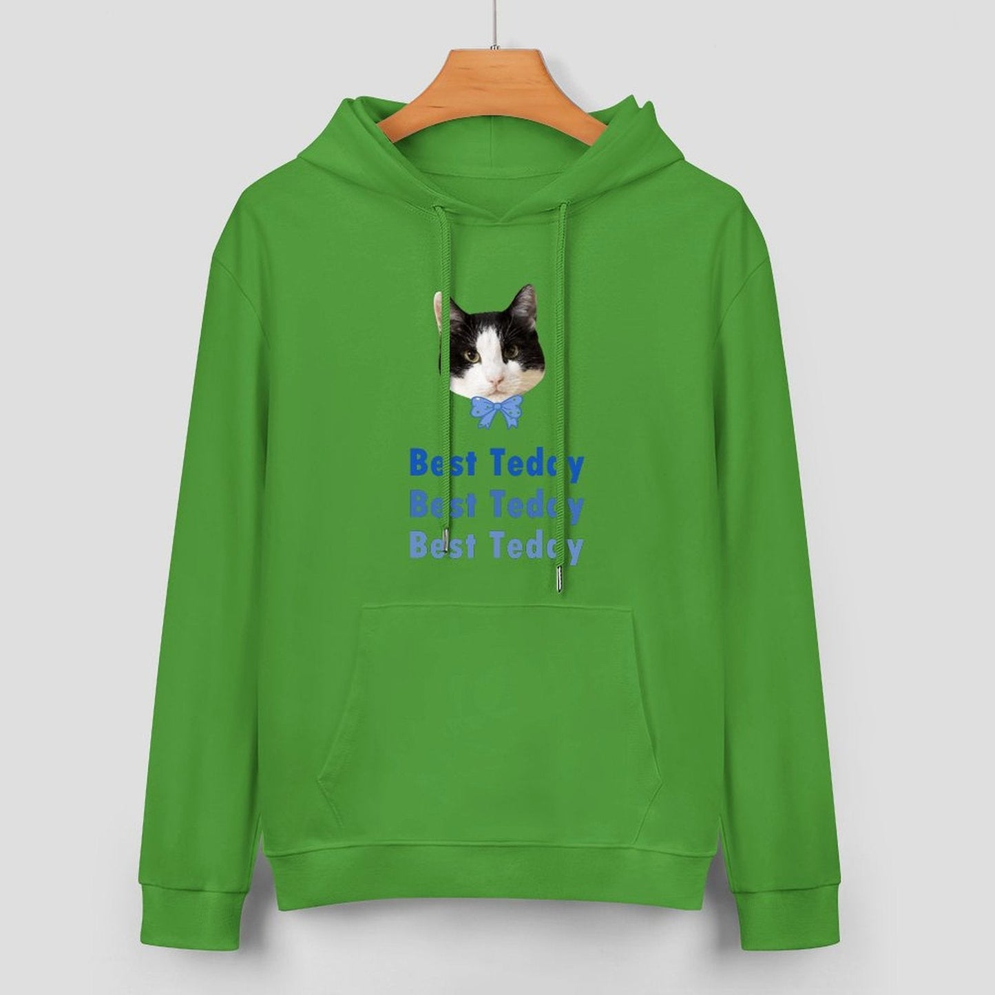 WEPRINTMEHoodieCustom Pet Face and Name Bow Tie Unisex Cotton Hoodie