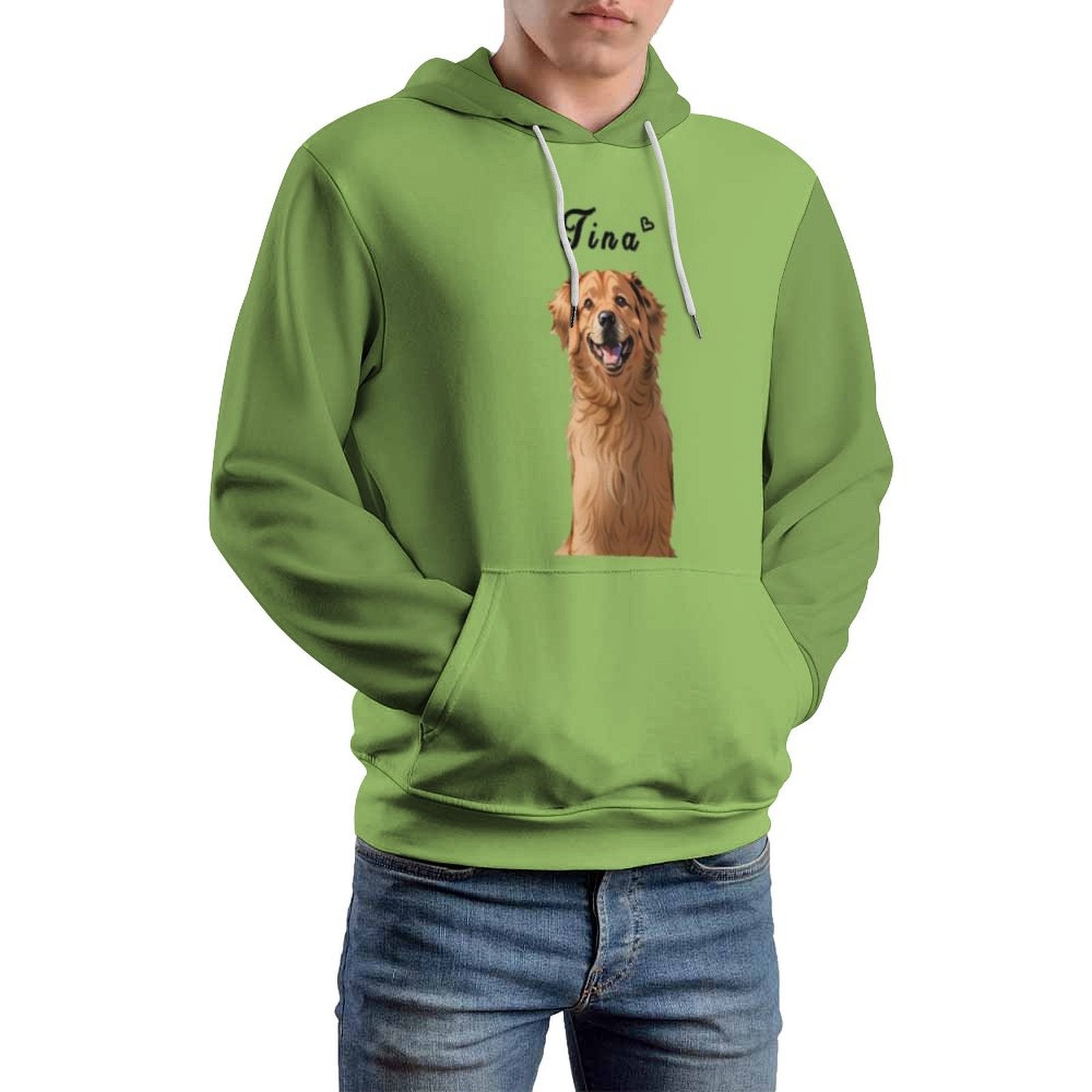 WEPRINTMEHoodieCustom Pet Face and Name Comic Pet Unisex Hoodie