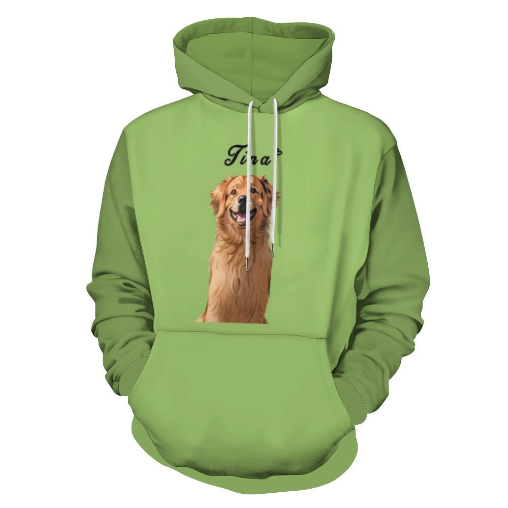 WEPRINTMEHoodieCustom Pet Face and Name Comic Pet Unisex Hoodie