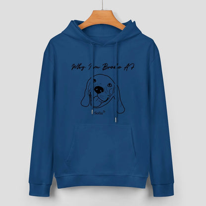 WEPRINTMEHoodieCustom Pet Face and Name Handdraw Unisex Cotton Hoodie