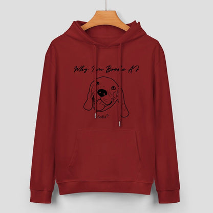 WEPRINTMEHoodieCustom Pet Face and Name Handdraw Unisex Cotton Hoodie