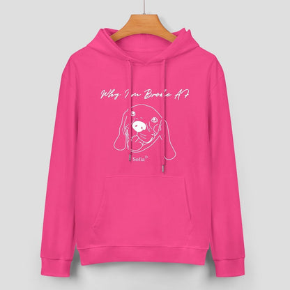 WEPRINTMEHoodieCustom Pet Face and Name Handdraw Unisex Cotton Hoodie