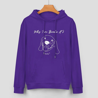 WEPRINTMEHoodieCustom Pet Face and Name Handdraw Unisex Cotton Hoodie