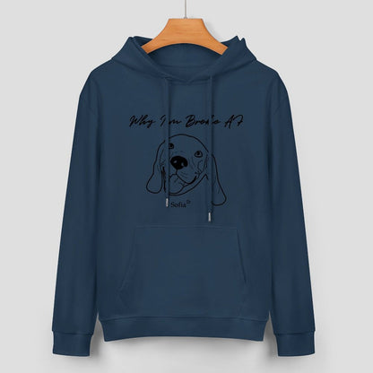 WEPRINTMEHoodieCustom Pet Face and Name Handdraw Unisex Cotton Hoodie