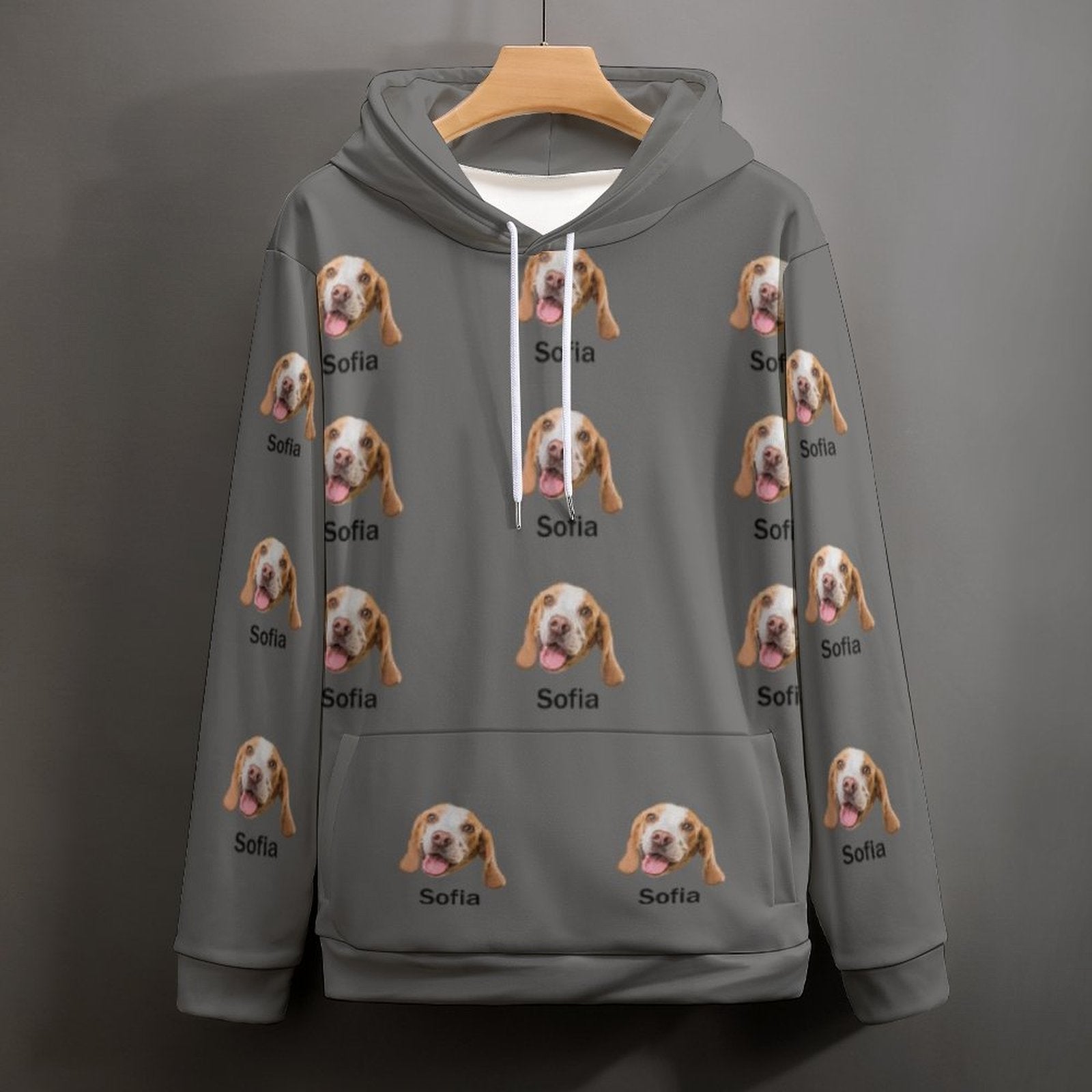 WEPRINTMEHoodieCustom Pet Face and Name Unisex Hoodie