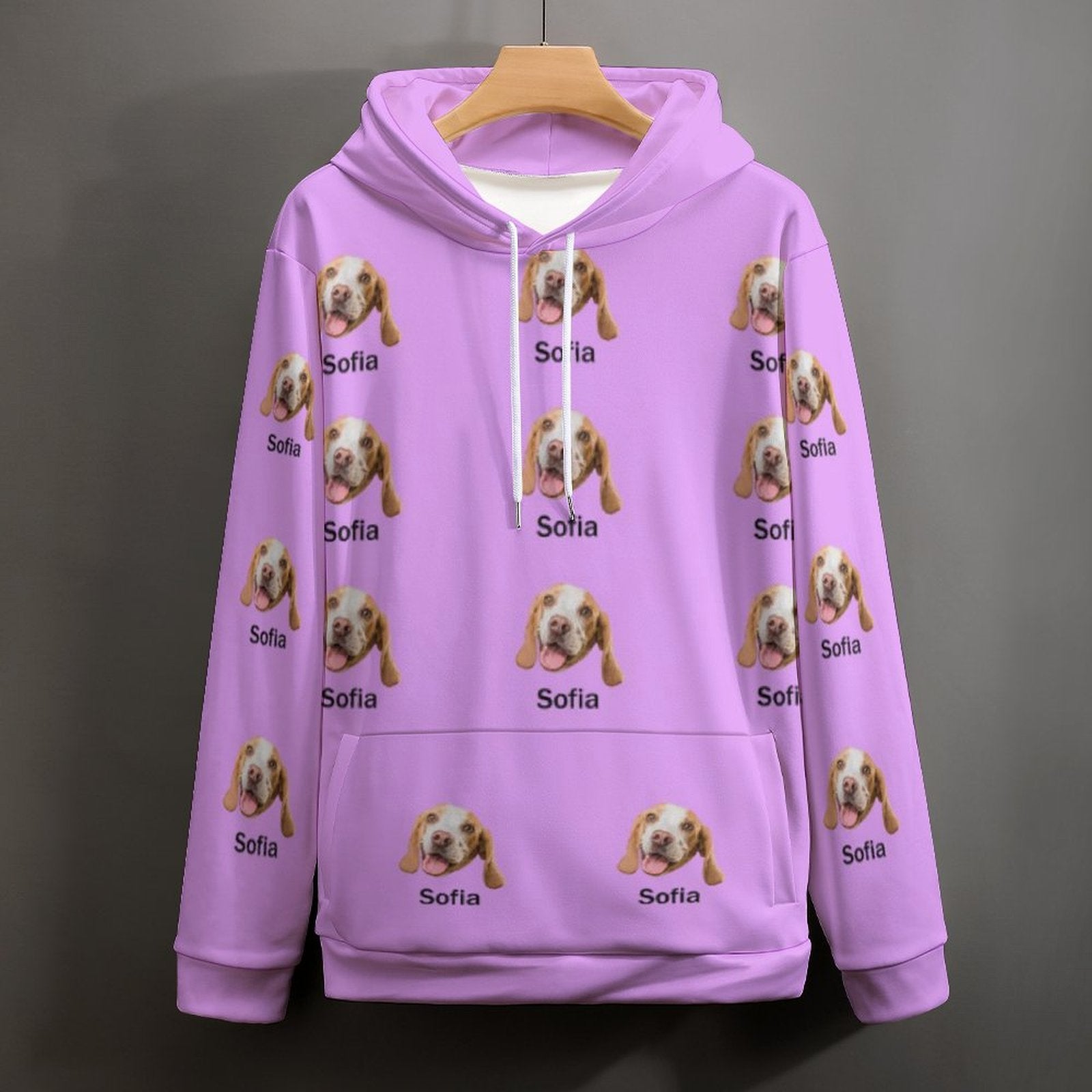 WEPRINTMEHoodieCustom Pet Face and Name Unisex Hoodie