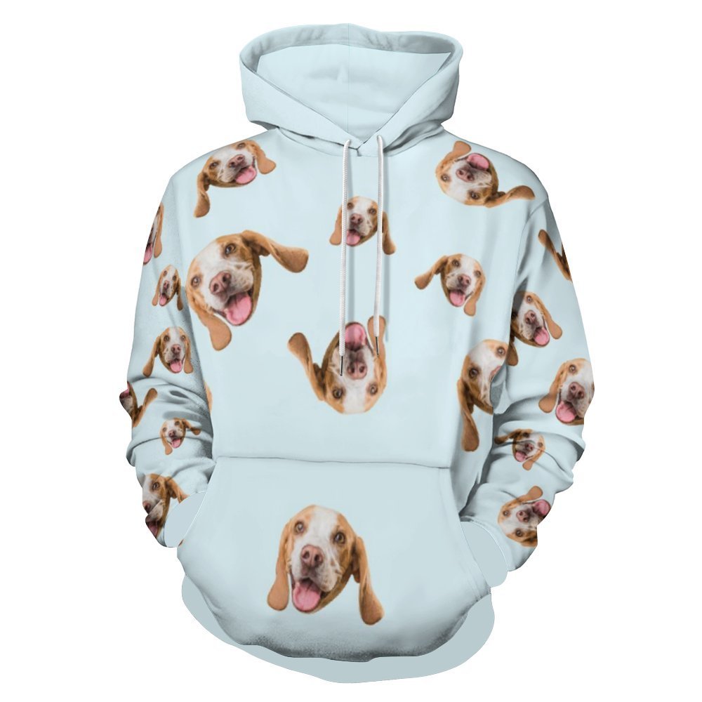 WEPRINTMEHoodieCustom Pet Face Everywhere Unisex Hoodie