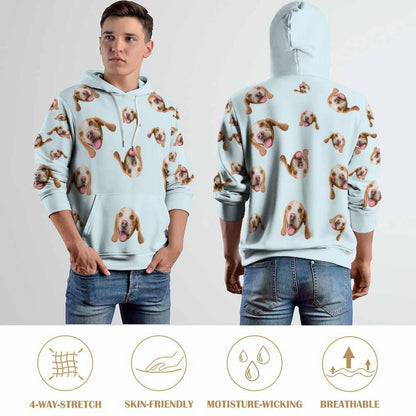 WEPRINTMEHoodieCustom Pet Face Everywhere Unisex Hoodie
